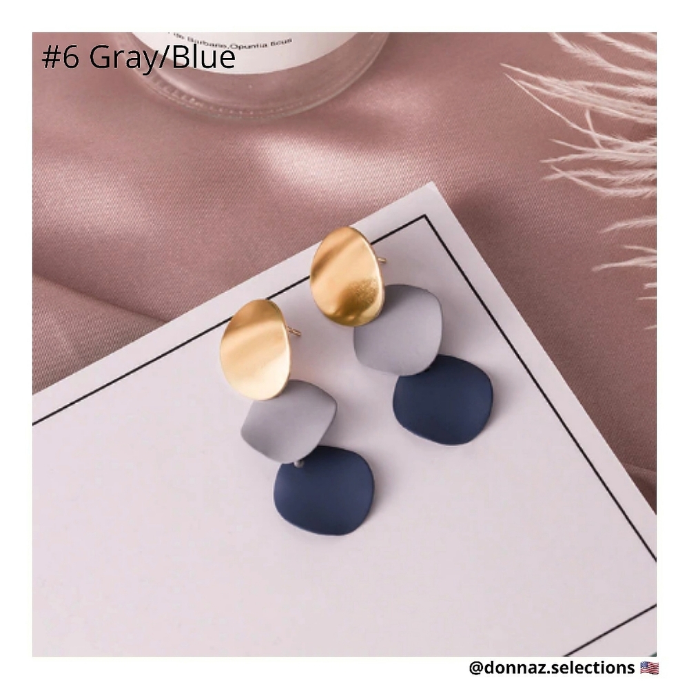 Earring #6 Gray/Blue